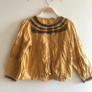 ZARA COTTON LACE BLOUSE SZ M